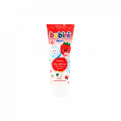 Bobini dětská zubní pasta Strawberry, Ice cream 1 - 6 let věku 75 ml