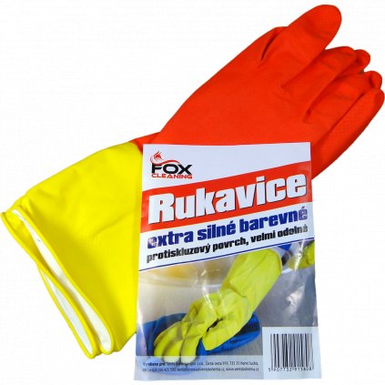 Fox cleaning extra silné barevné rukavice M,L,S