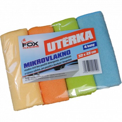Fox cleaning utěrky z mikrovlákna 4 ks 32x32