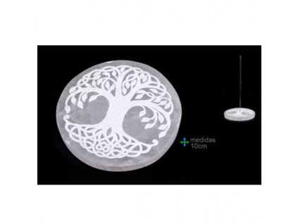 Selenit Raucherstabchenhalter Lebensbaum 10cm