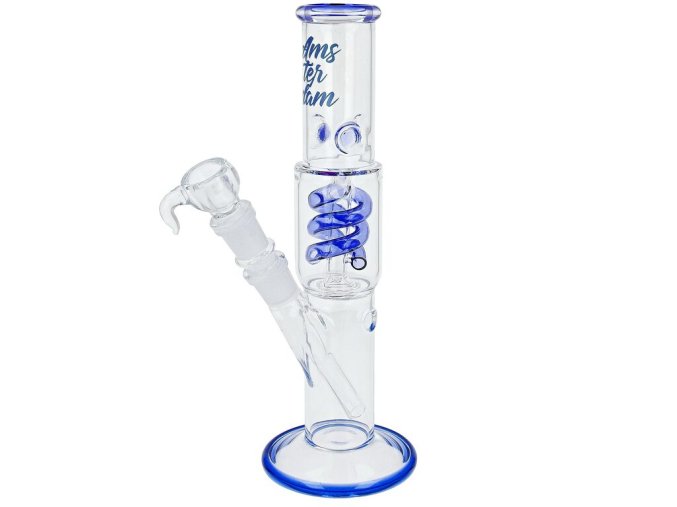 Skleněný bong s perkolací Loki Blue, 29cm