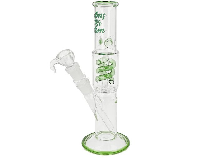 Skleněný bong s perkolací Loki Green, 29cm