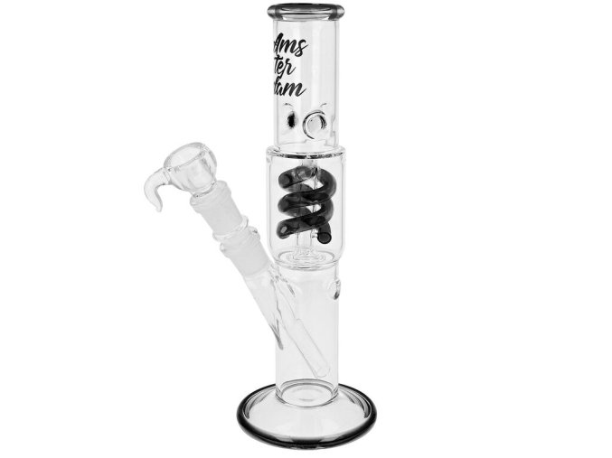 Skleněný bong s perkolací Amsterdam Black, 29cm