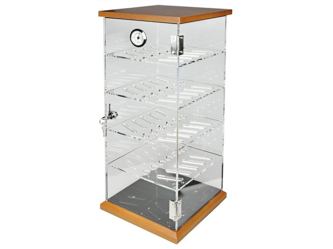 Humidor na doutníky Genius, 25x25x60cm, plexi