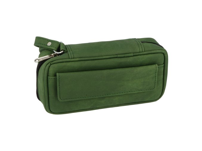 Pouzdro na 2 dýmky etue koženka, zelené