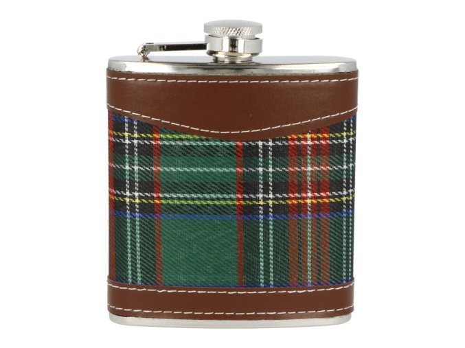 Placatka nerezová Tartan brown, 180ml