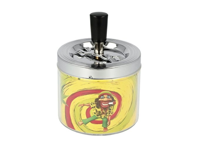 Cigaretový popelník kovový otočný Reggae I, 9cm