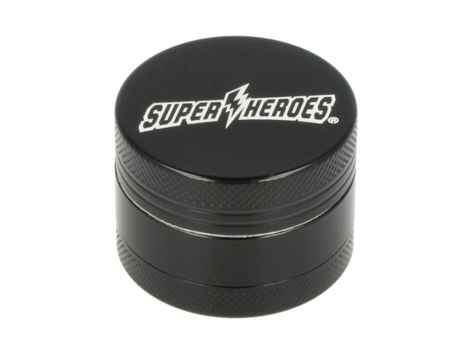Drtič tabáku keramický Super Heroes Black, 3.díl.,40mm
