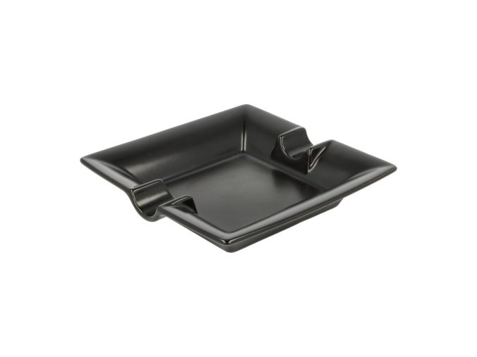 Doutníkový popelník 2D keramický, černý matný