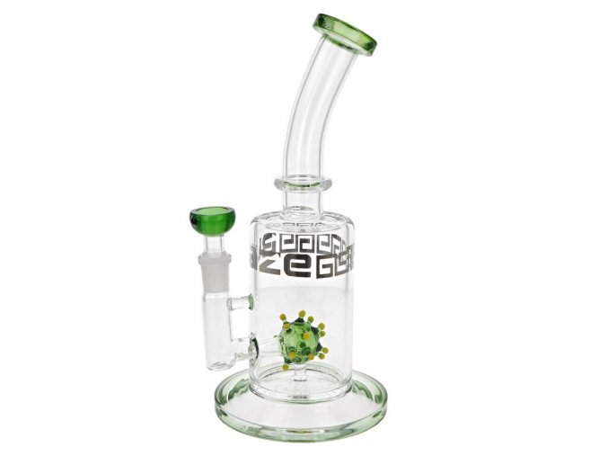 Skleněný bong s perkolací Blaze Glass Baros Greener, 24cm