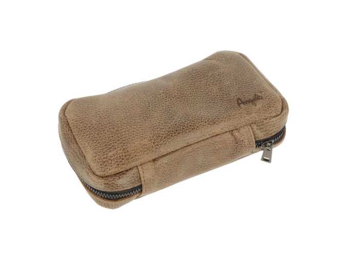 Pouzdro na 2 dýmky etue Angelo hnědé, kožené