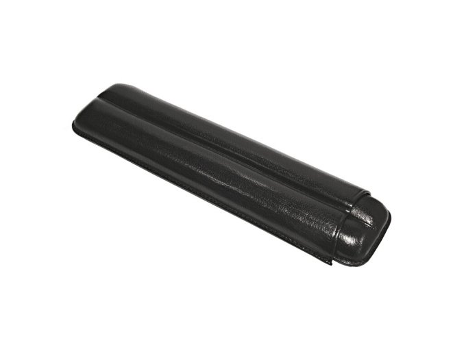 Pouzdro na 2 doutníky Etue Longuso, černé, koženka, 21 cm