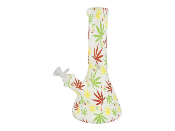 Skleněný bong Magical Leaves, 29cm