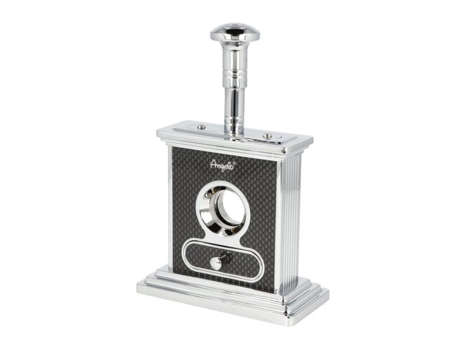 Doutníkový ořezávač Angelo stolní, chrom/karbon, 20mm