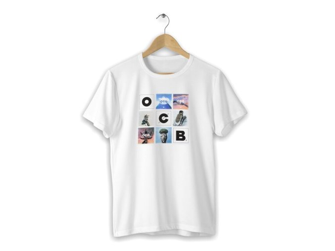 Triko OCB bílé s potiskem, XL