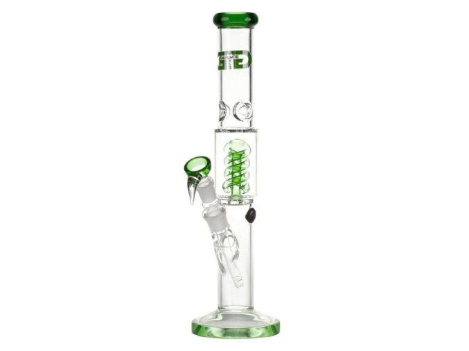 Skleněný bong s perkolací Grace Glass Lain Greener, 38cm