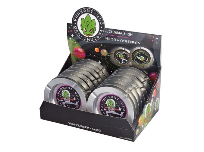 Cigaretový popelník kovový Champ High Alien, 14cm