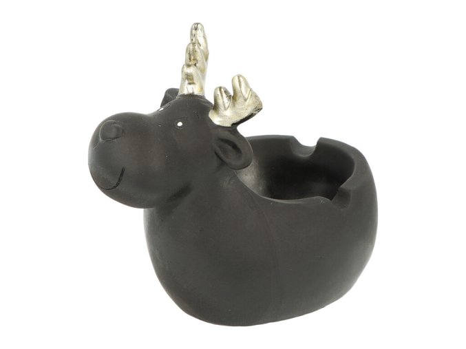 Cigaretový popelník Moose Black, 13x8x11cm