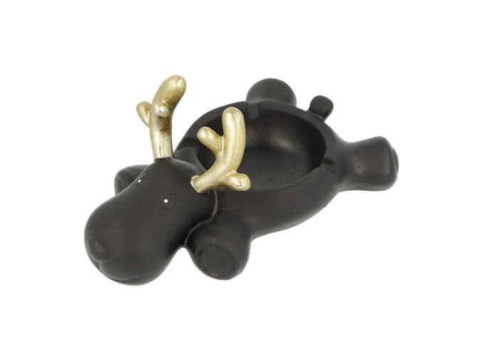Cigaretový popelník Moose Black, 19x11,5x8,5cm