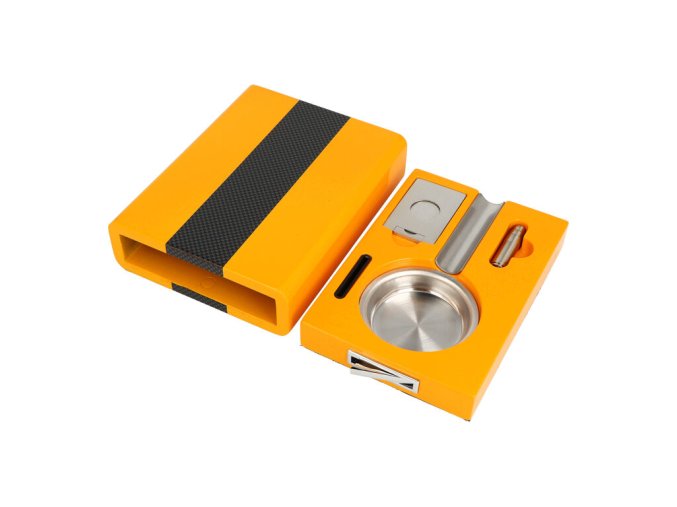 Doutníkový popelník Set Yellow/Carbon, 1D