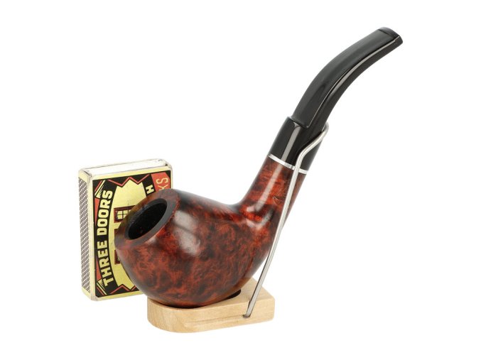 Dýmka Angelo zahnutá hnědá, II, filtr 9mm