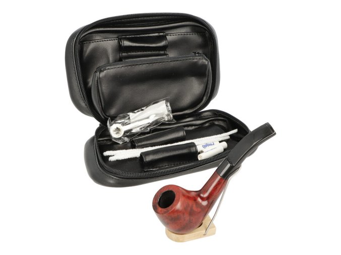 Sada dýmka Angelo, startovací set, dýmka zahnutá + etue I, filtr 9mm