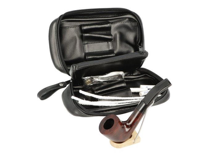 Sada dýmka Angelo, startovací set, dýmka zahnutá + etue III, filtr 9mm