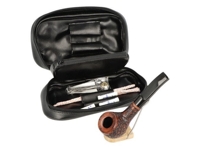 Sada dýmka Angelo, startovací set, dýmka zahnutá + etue VI, filtr 9mm