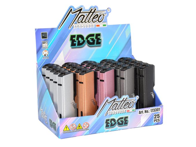 Zapalovač Matteo Metal Edge Elegant