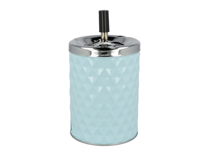 Cigaretový popelník kovový otočný Diamant modrý, 11cm