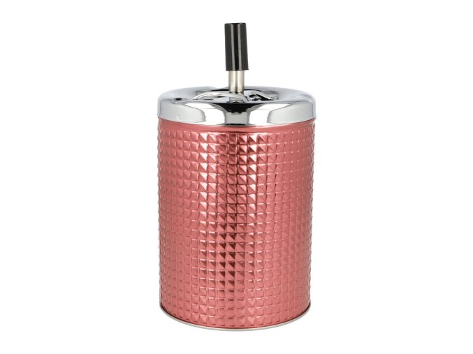 Cigaretový popelník kovový otočný Biggy růžový, 11cm