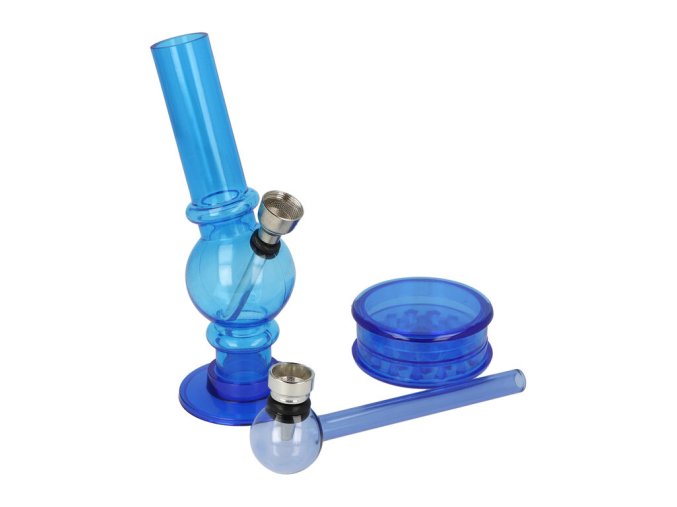 Bong akrylový Super Heroes Giftset Blue, 15cm