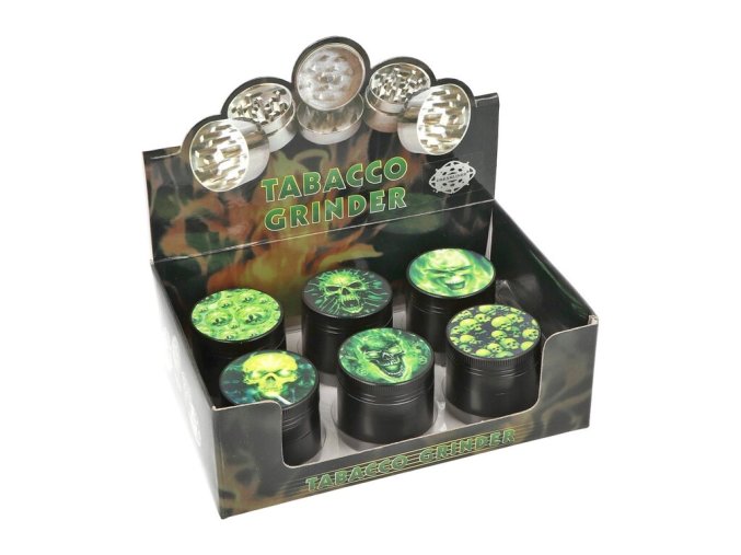 Drtič tabáku kovový Super Heroes Skulls, 4.díl., 40mm