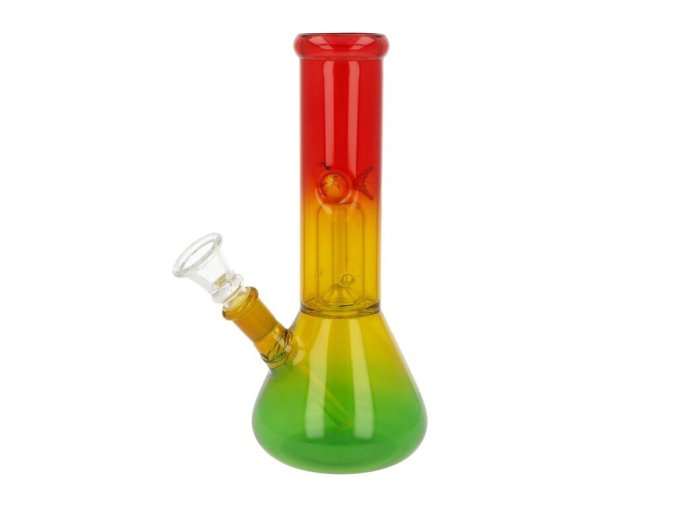 Skleněný bong s perkolací Super Heroes Duhový Ice, 21cm