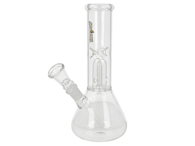 Skleněný bong s perkolací Super Heroes Transparent čirý, 21cm