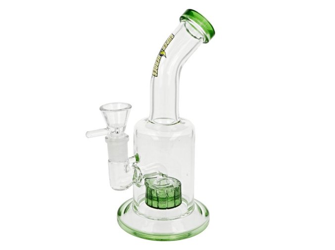 Skleněný bong s perkolací Super Heroes Greener, 21cm