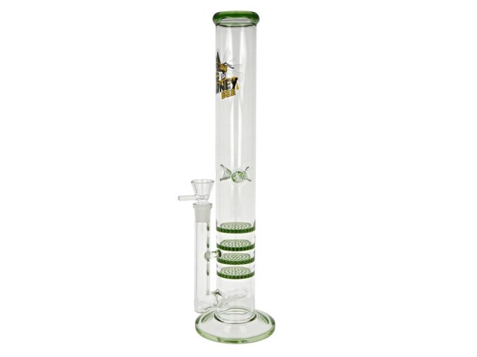 Skleněný bong s perkolací Super Heroes Straight Bees, 42cm