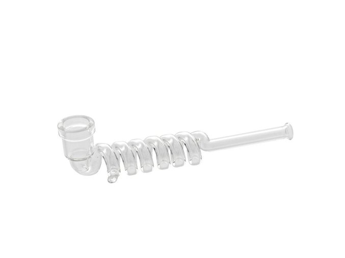 Šlukovka skleněná Spiral Transparent, 15 cm