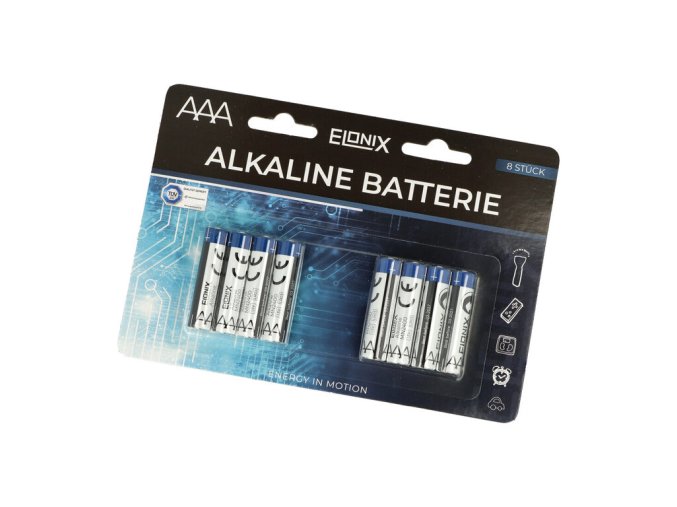 Baterie Elonix Alkaline AAA, 8ks