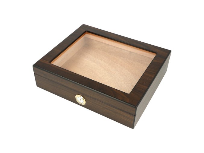 Humidor na doutníky Angelo Ořech prosklený