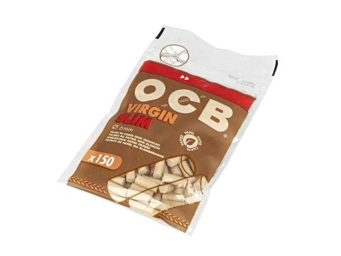 Cigaretové filtry OCB Slim Virgin, 6mm