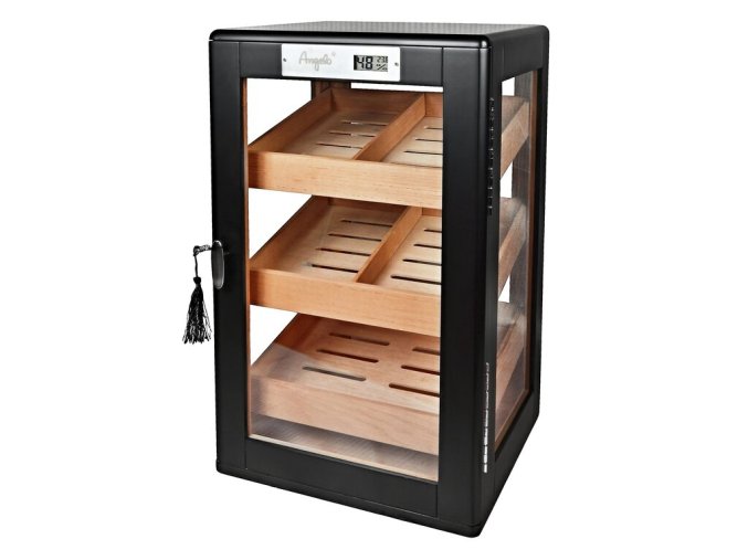 Humidor na doutníky Angelo Cabinet Black, 30x28x53cm