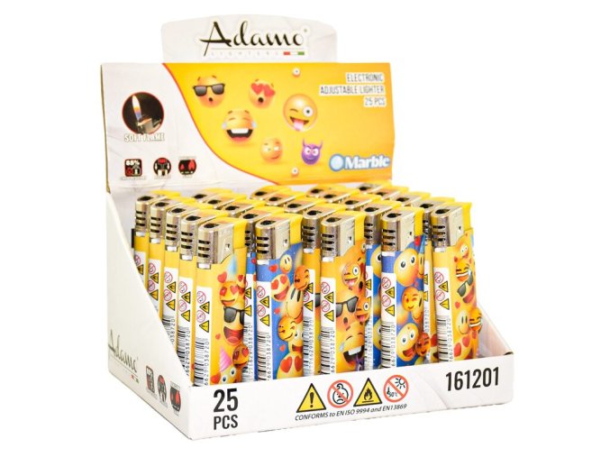 Zapalovač Adamo Piezo Marble Smiley