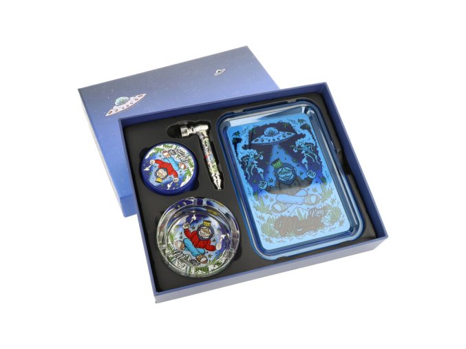 Drtič tabáku plastový Monkey King Gift Set Blue