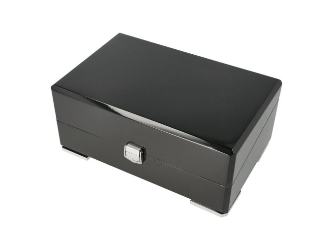Humidor na doutníky Angelo Scary Black, 24x15x10cm