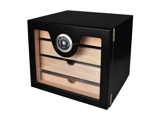 Humidor na doutníky Cabus Black, stolní