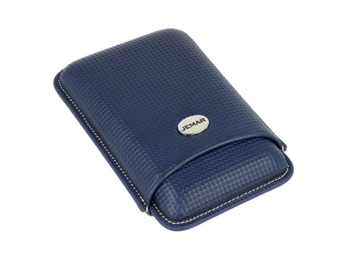 Pouzdro na 3 doutníky Jemar, kůže, Blue