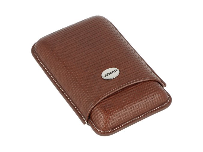 Pouzdro na 3 doutníky Jemar, kůže, Brown