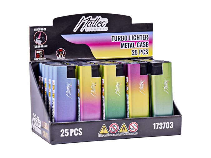 Zapalovač Matteo Metal Turbo Elixir