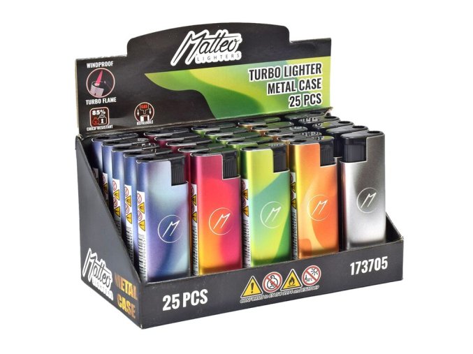 Zapalovač Matteo Metal Turbo Grainy